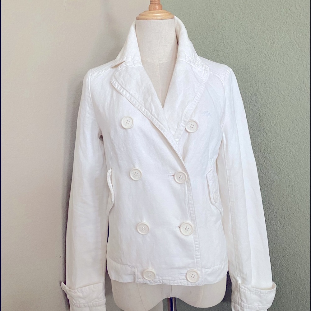 Lacoste White Twill Jacket. Size 36 (4)